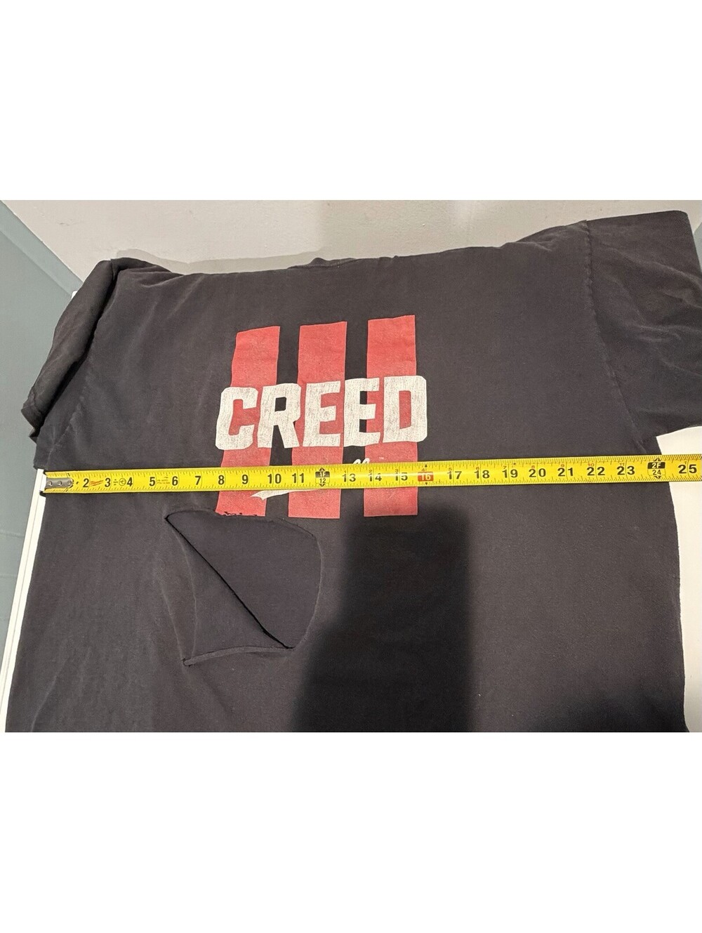 Mens Port Company T Shirt Size 2 XL Black Creed III Print + Distressed - Picture 4 of 4